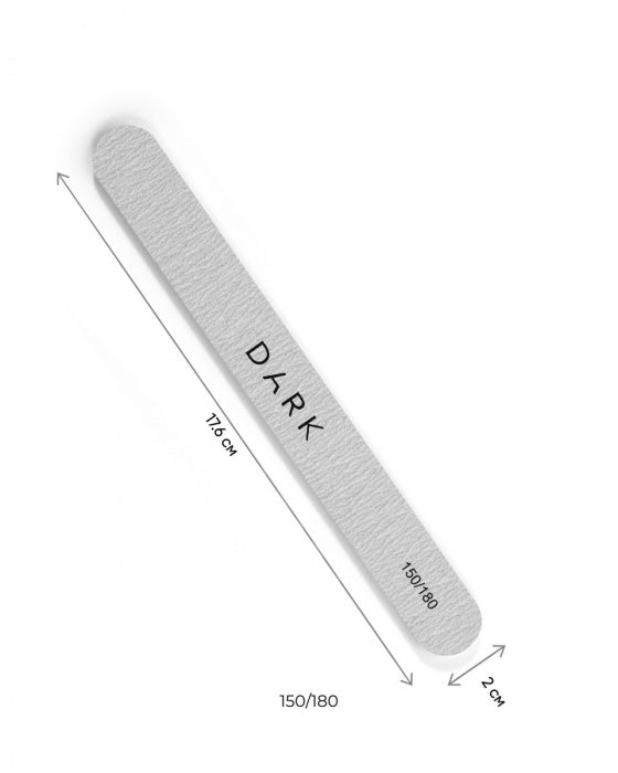 DARK SET OF NAIL FILES - OVAL ON GRAY FOAM, 25 PCS (150/180 GRIT)