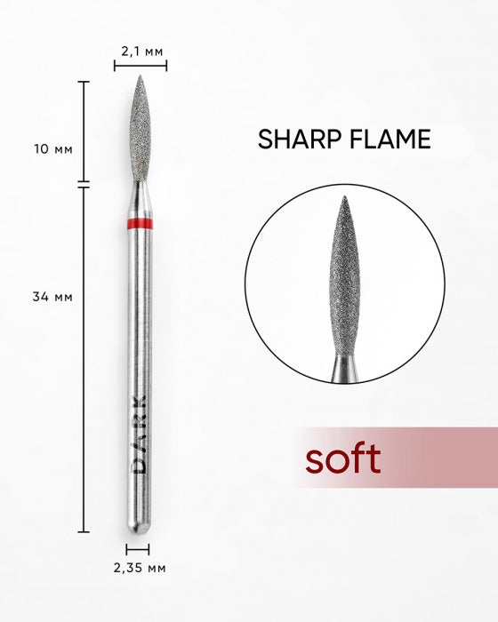 DARK DIAMOND DRILL BIT FLAME 2.1X10 MM (FINE RED)