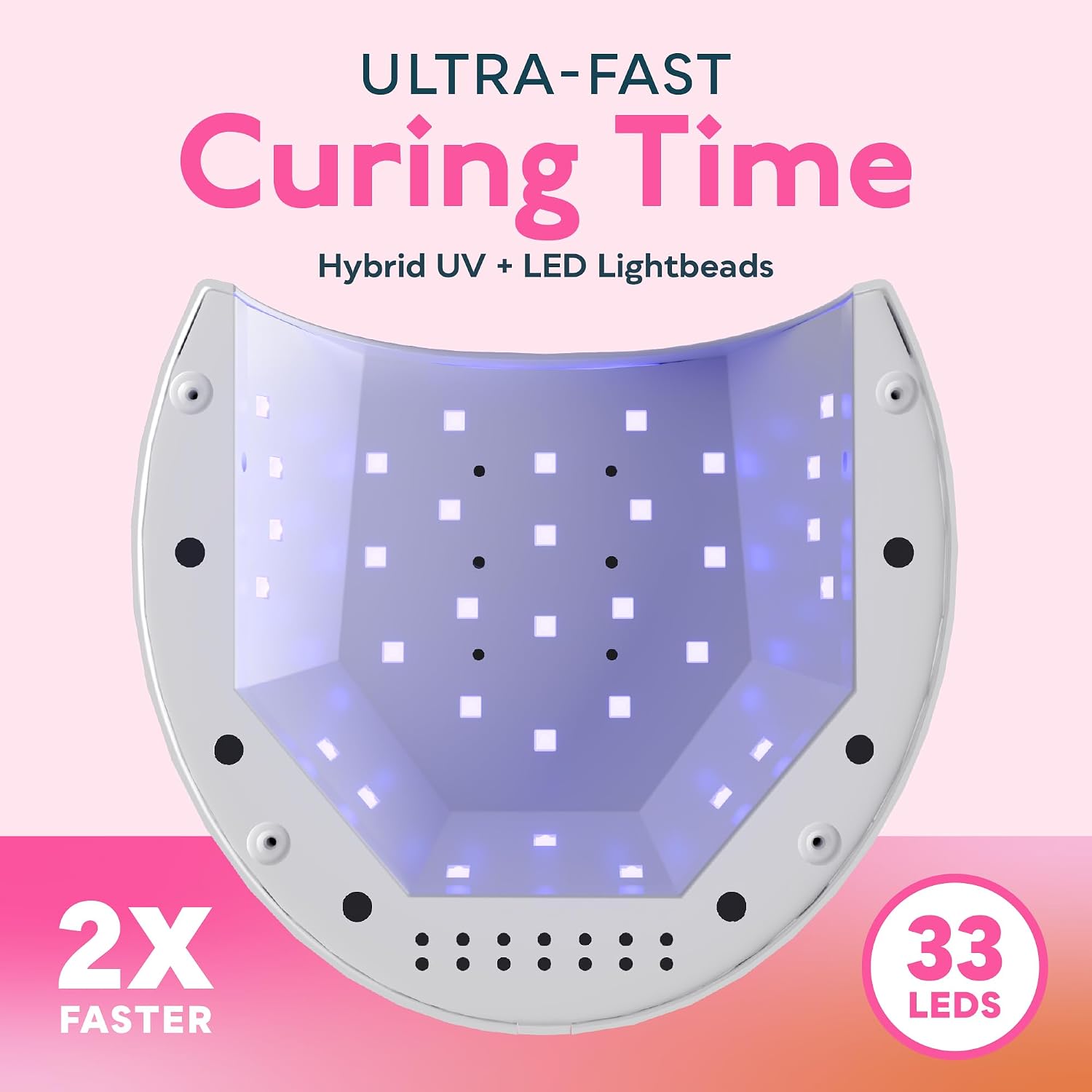 SUNUV UV Light for Gel Nail, Professional UV LED Nail Lamp SUN2C Rose