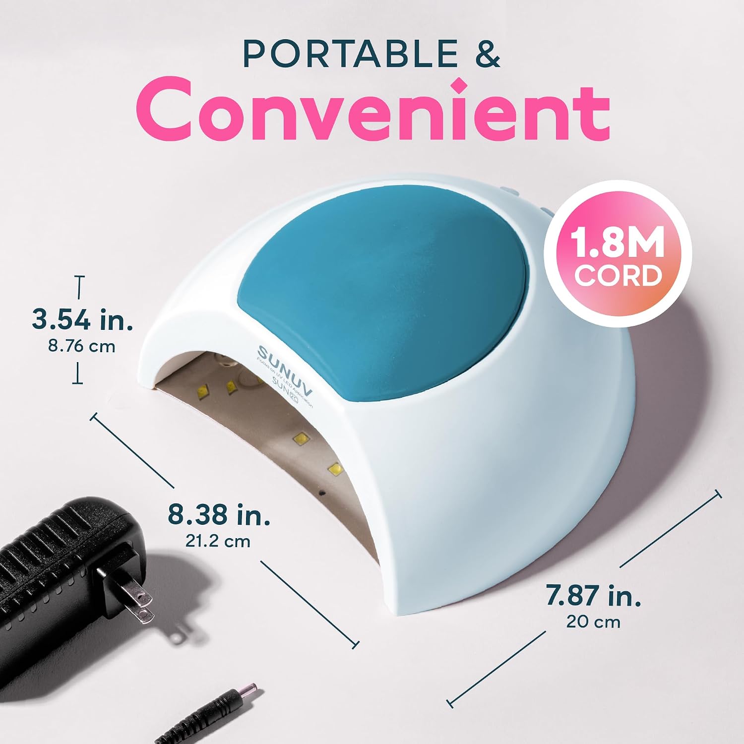SUNUV UV Light for Gel Nail, Professional UV LED Nail Lamp SUN2C Blue
