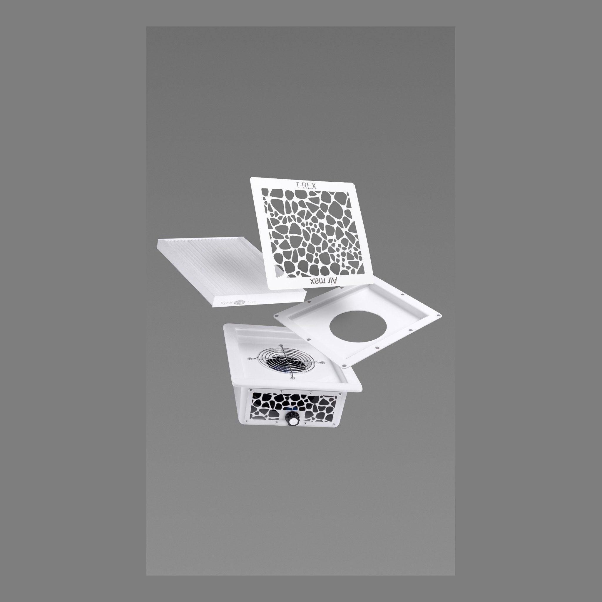 AIR MAX T-REX Built-In Nail Dust Collector – 65W Silver