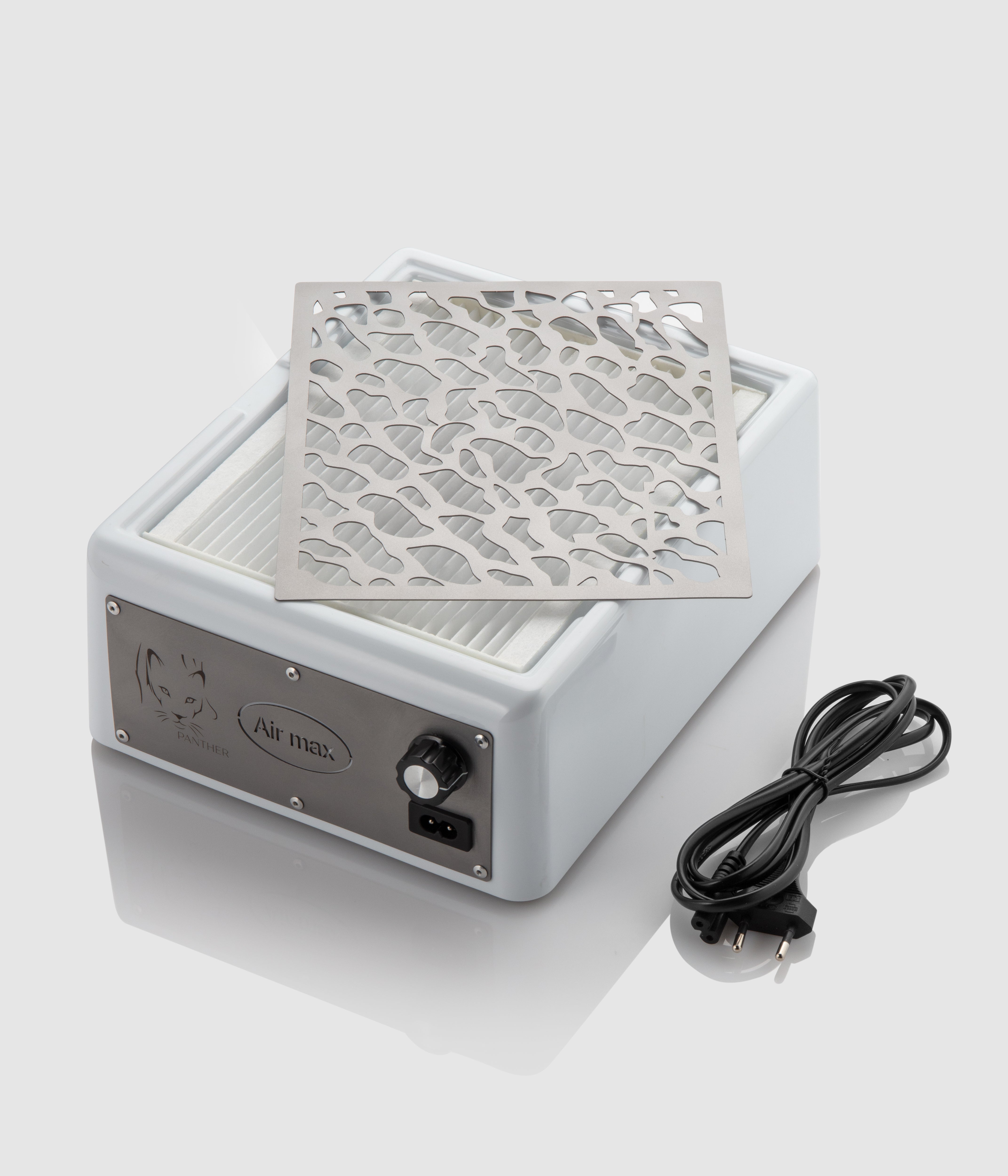AIR MAX Panther Professional Nail Dust Collector with HEPA filter Silver