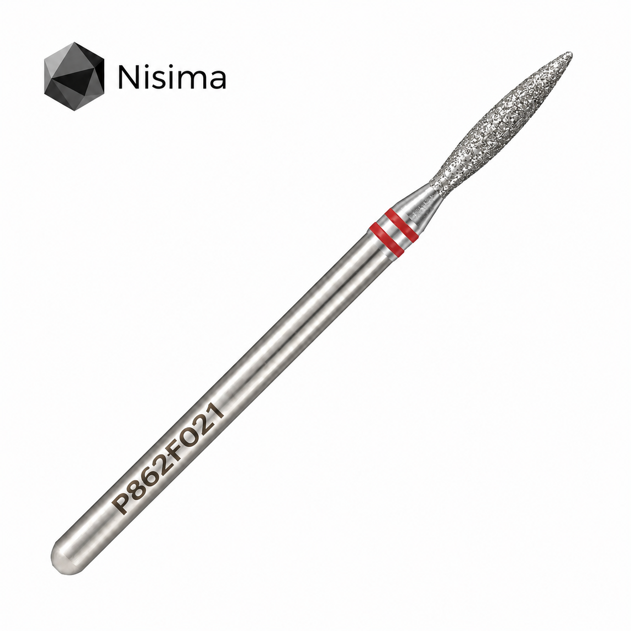NISIMA DIAMOND DRILL BIT FLAME 2.1 MM (RED FINE GRIT) P862F021