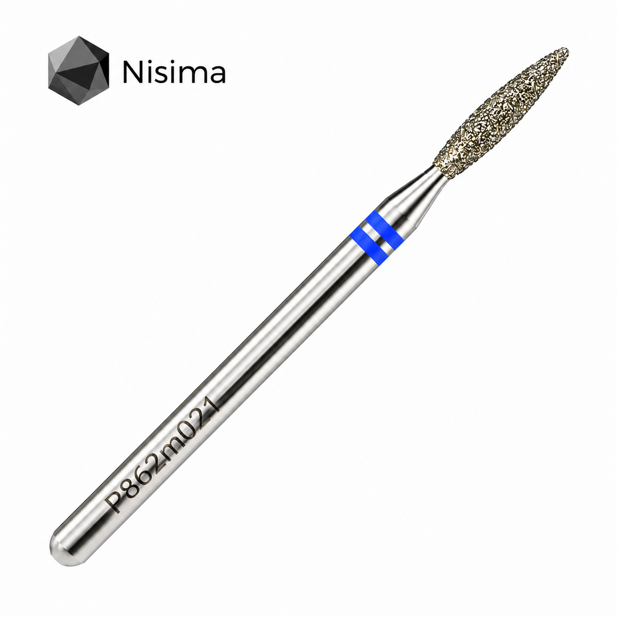 NISIMA DIAMOND DRILL BIT FLAME 2.1 MM (BLUE MEDIUM GRIT) P862M021
