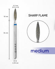 DARK DIAMOND DRILL BIT FLAME 2.3X10 MM (MEDIUM BLUE)