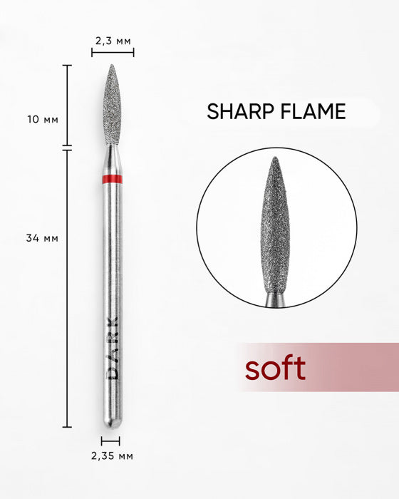 DARK DIAMOND DRILL BIT FLAME 2.3X10 MM (FINE RED)