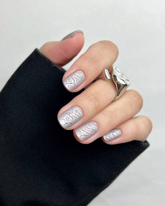 DARK STAMPING POLISH NO. 03 SILVER, 10 ML